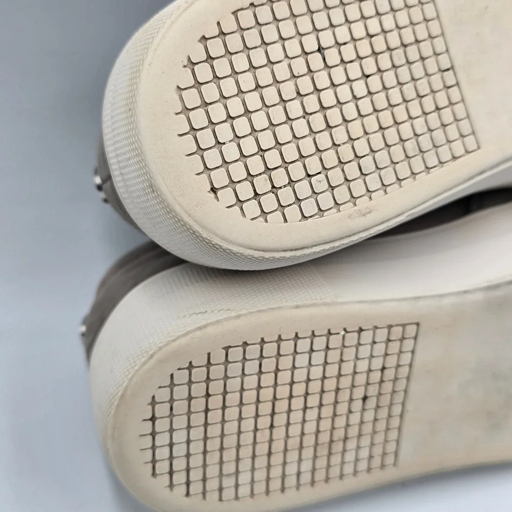 Steve Madden Sneaker Womens 10 Gills Grey Suede Slip On Platform Casual Shoes